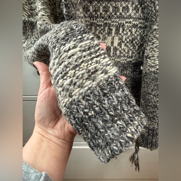 Wilfred Alpaca Women’s Wool Chunky Knit Zip Cardigan Gray Size S - Picture 10 of 17